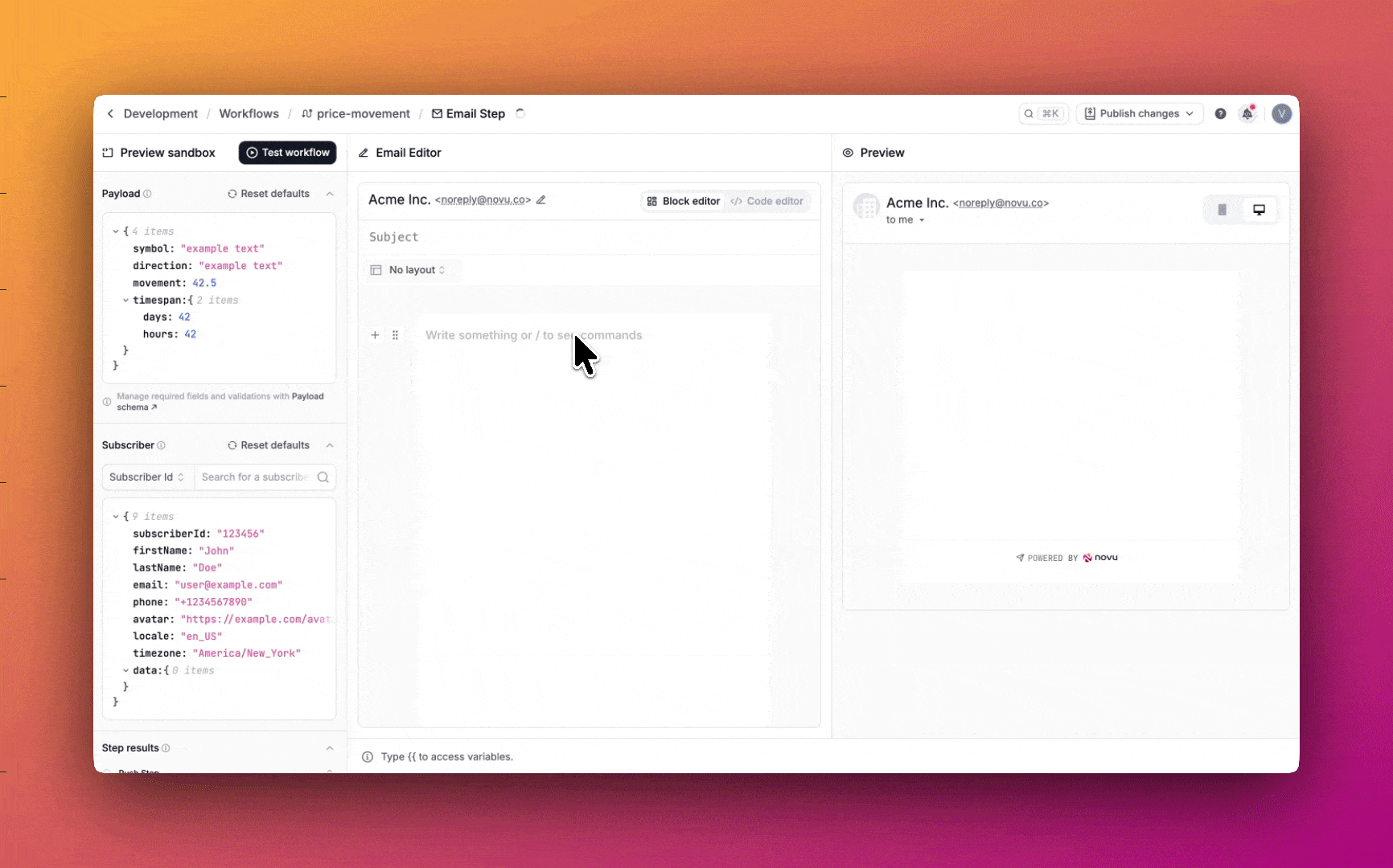 Using layouts in workflow